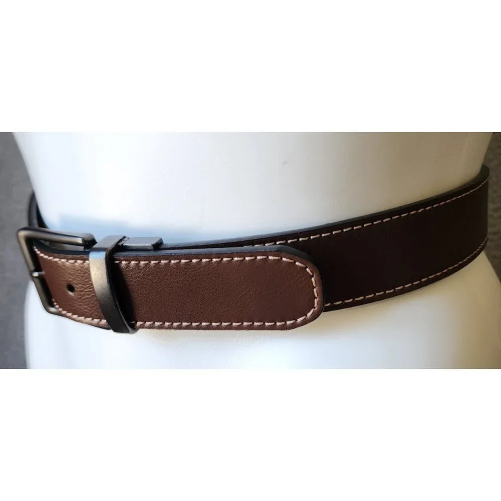Levi's‎ Reversible Brown & Black Synthetic Leather Belt Size Small 30 - 32